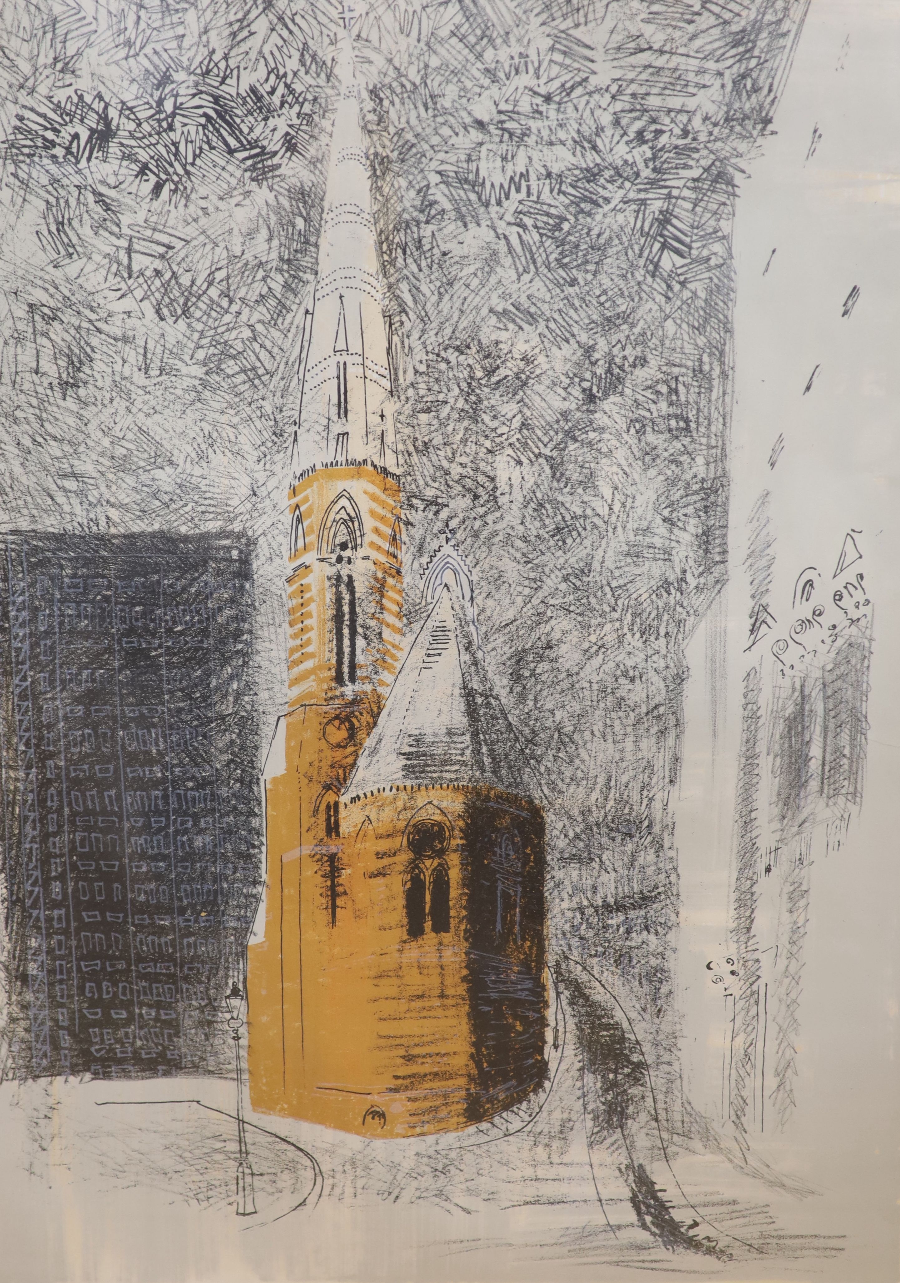 John Piper (1903-1992), limited edition print, St Marys, Paddington, Levinson 145, signed in pencil, 67/70, 71 x 49cm